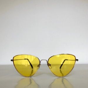 Retro Geometric Wire Cat Eye Sunglasses